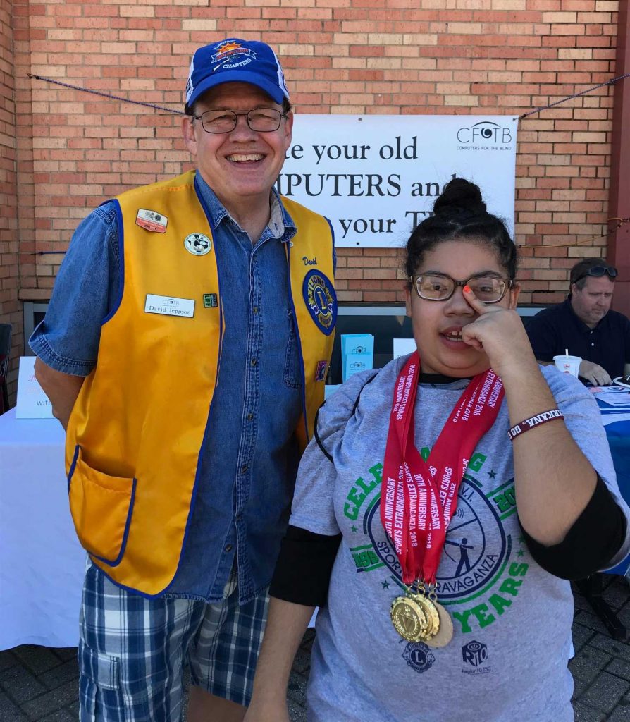 David Jeppson with Karima Valentine at the Sports Extravaganza in Irving, TX